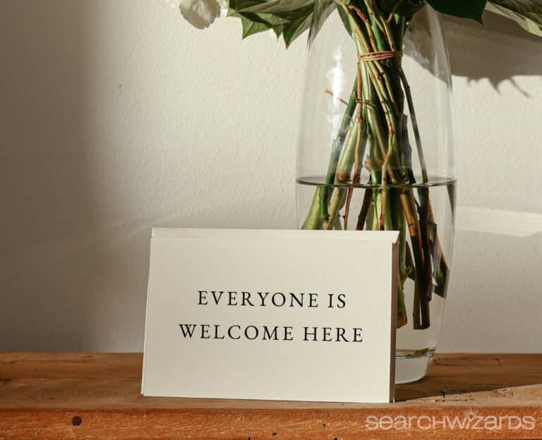 Everyone Is Welcome Here sign